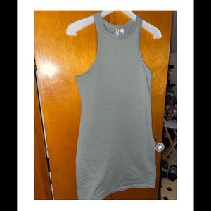 Olive green dress. Fits curves nicely